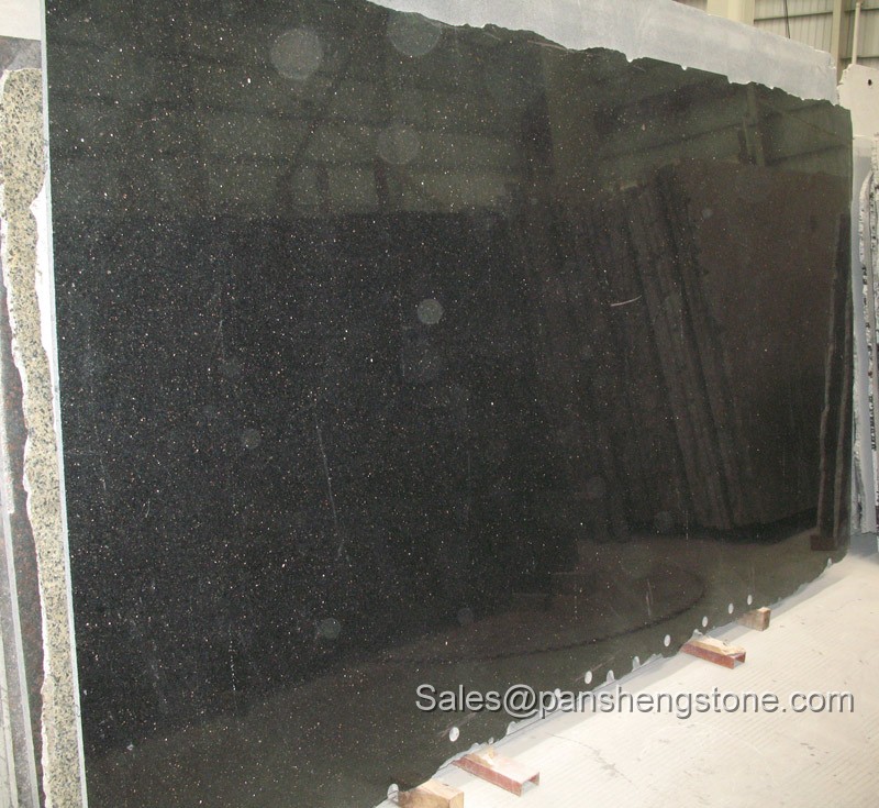 Black galaxy granite slab   Granite Slabs