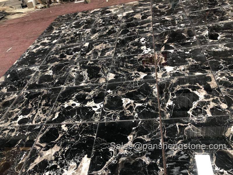 Black rose polished marble tiles   Marble Tiles
