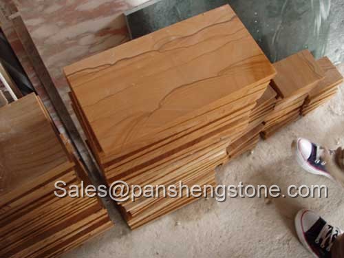 China Wooden sandstone tiles   Sandstone Tiles