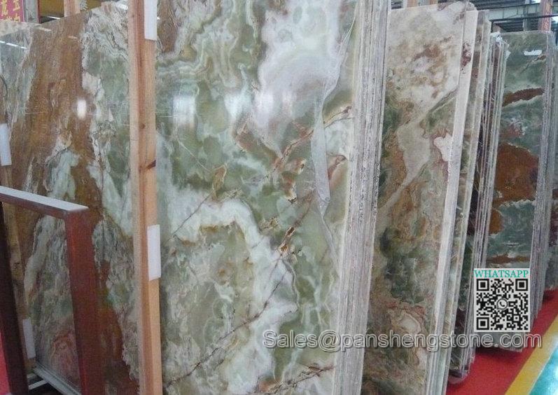 China natural green onyx onyx slab   Onyx Slabs