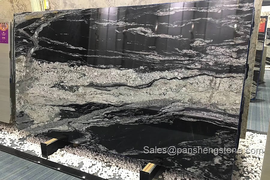 Cosmos black granite slab   Granite Slabs