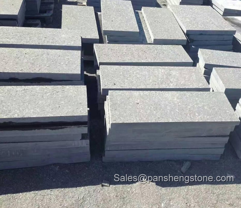 Flamed black basalt tiles   basalt Tiles