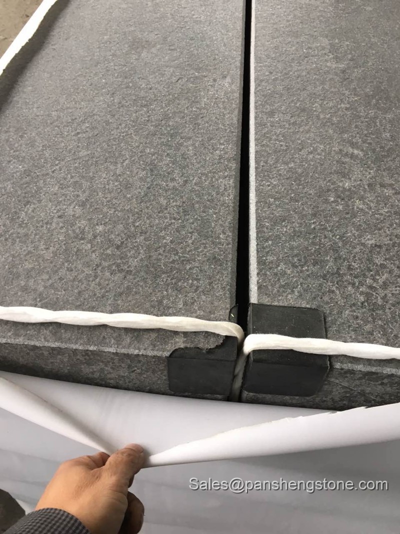 G684 black blt flamed stone granite for paving paver   basalt Tiles