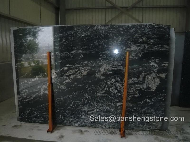 Henghe black granite slab   Granite Slabs