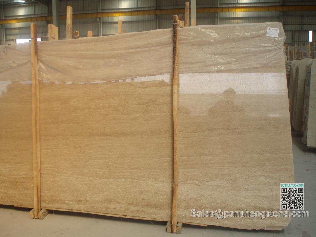 Iran yellow travertine Travertine slab   Travertine Slabs