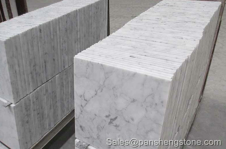Italian bianco carrara white marble tiles   Marble Tiles
