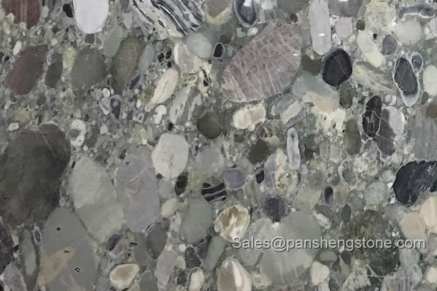 Multicolor pebble granite slab   Granite Slabs