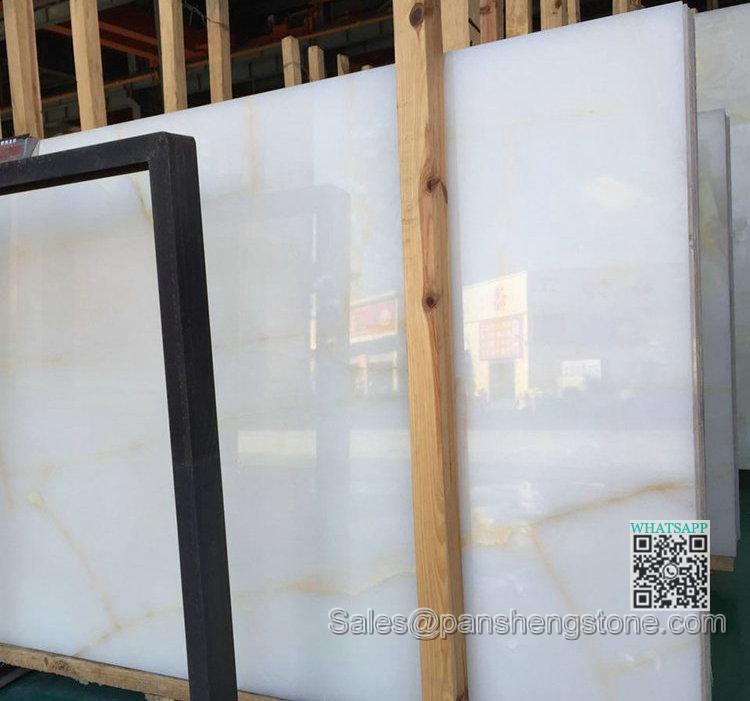 Natural pure white onyx onyx slab   Onyx Slabs