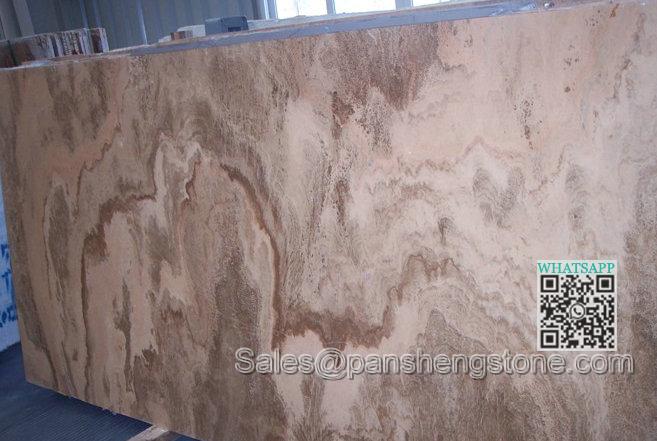 Royal wood grain Travertine slab   Travertine Slabs