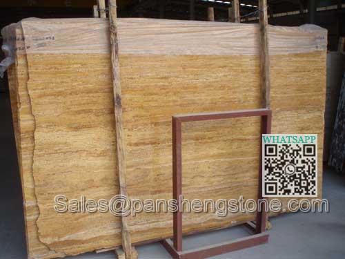 Yellow travertine Travertine slab   Travertine Slabs
