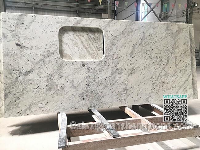 Andromeda white granite kitchen countertops   Granite countertops