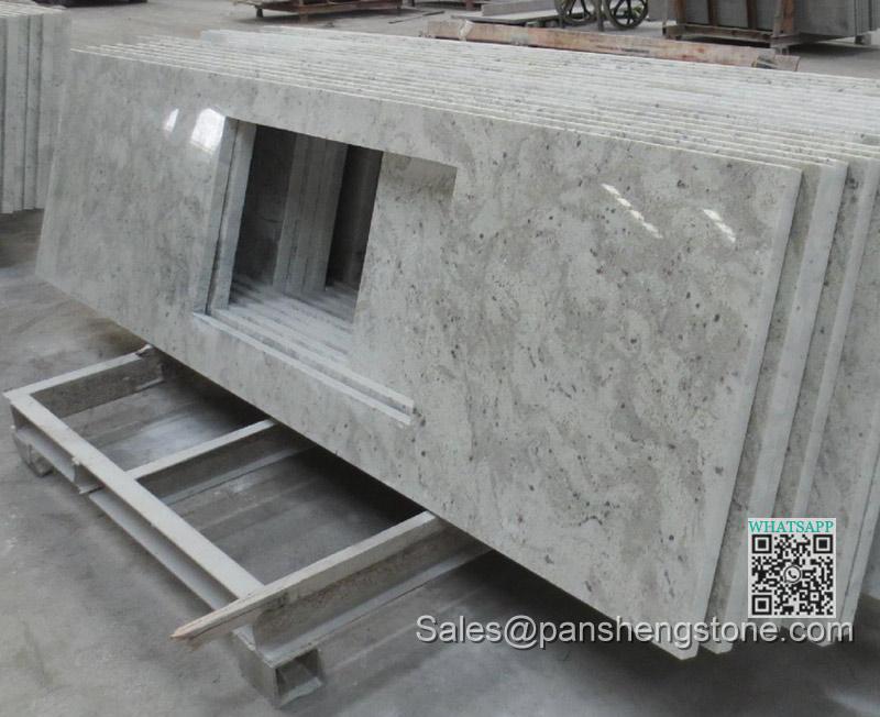 Andromeda white granite kitchen top   Marble countertops