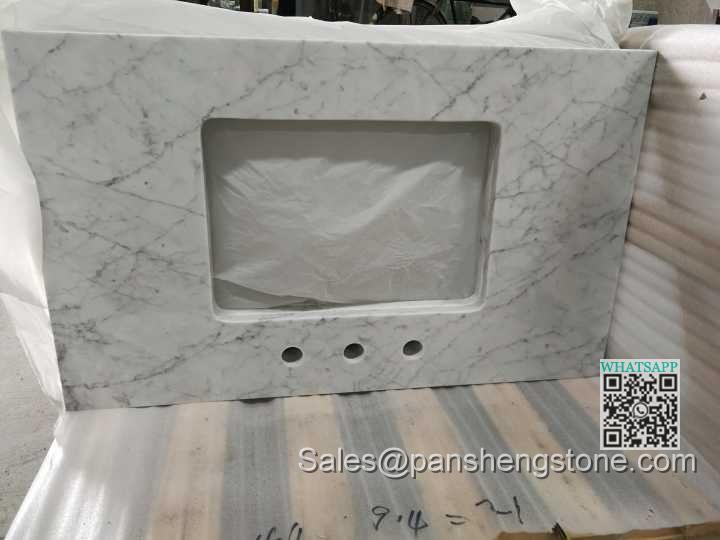 Bianco carrara marbel vanity top   Marble vanity tops