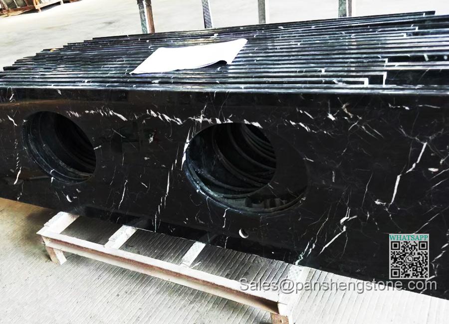 Black marble vanity top   Marble vanity tops