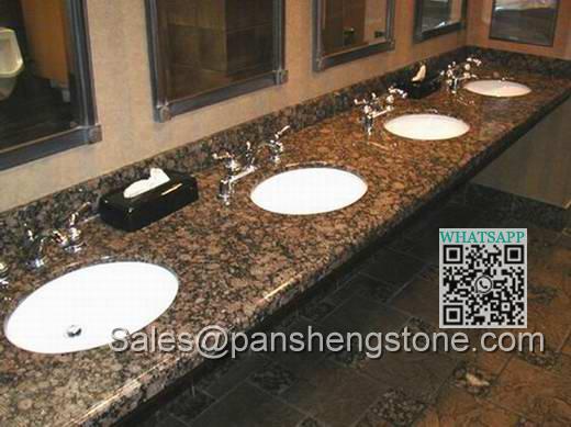 Brown bathroom granite vanity   Granite Vanity top