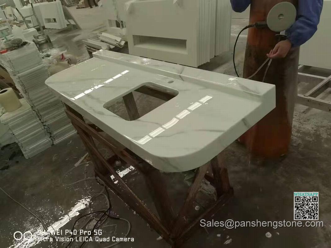 Nano glass stone vanitytop   Nanoglass countertops