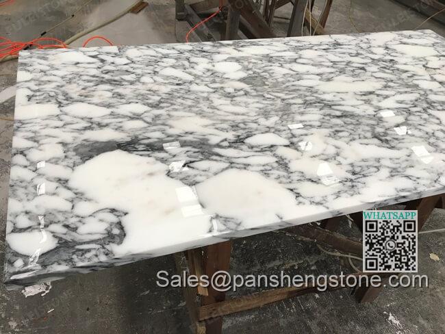 Top quality white arabescato marble table tops   Marble worktops