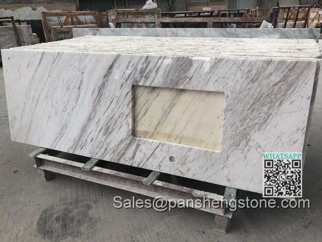 Volakas white marble vanity tops with sink   Marble vanity tops