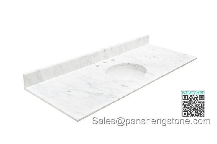 White carrara bathroom vanity top   Marble vanity tops