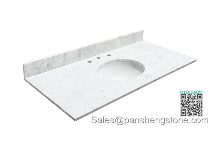 White carrara vanity top   Marble vanity tops