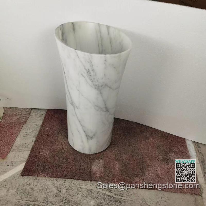 Marble pedestal basin