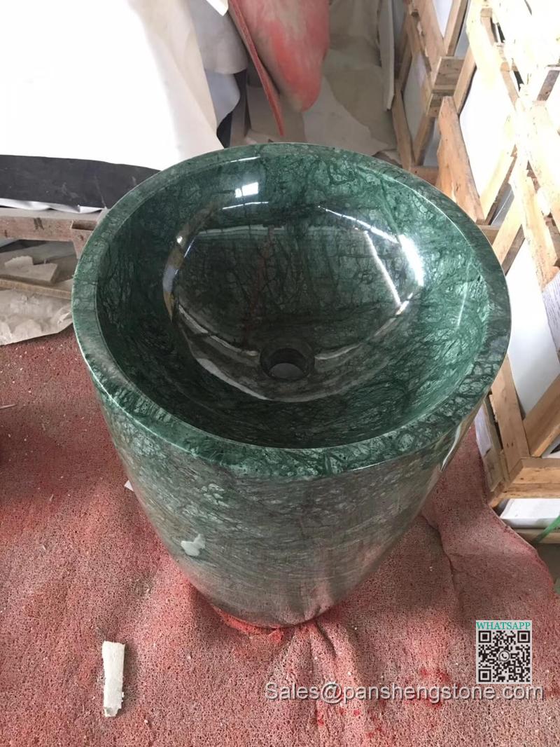 Marble pedestal basin