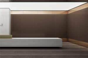 3mm brown sintered stone case - wall facade